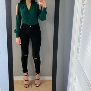 Bebe emerald green bodysuit